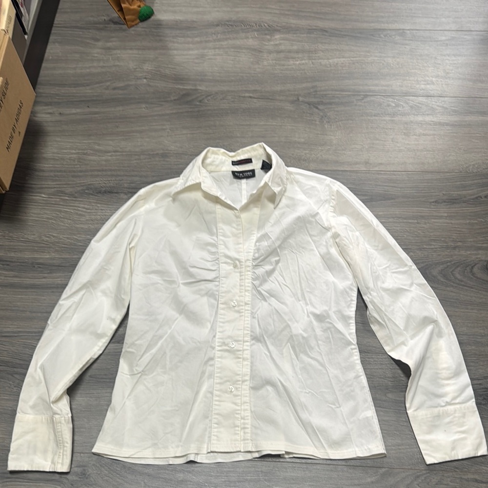 New York & Company White Dress Shirt Classic Design